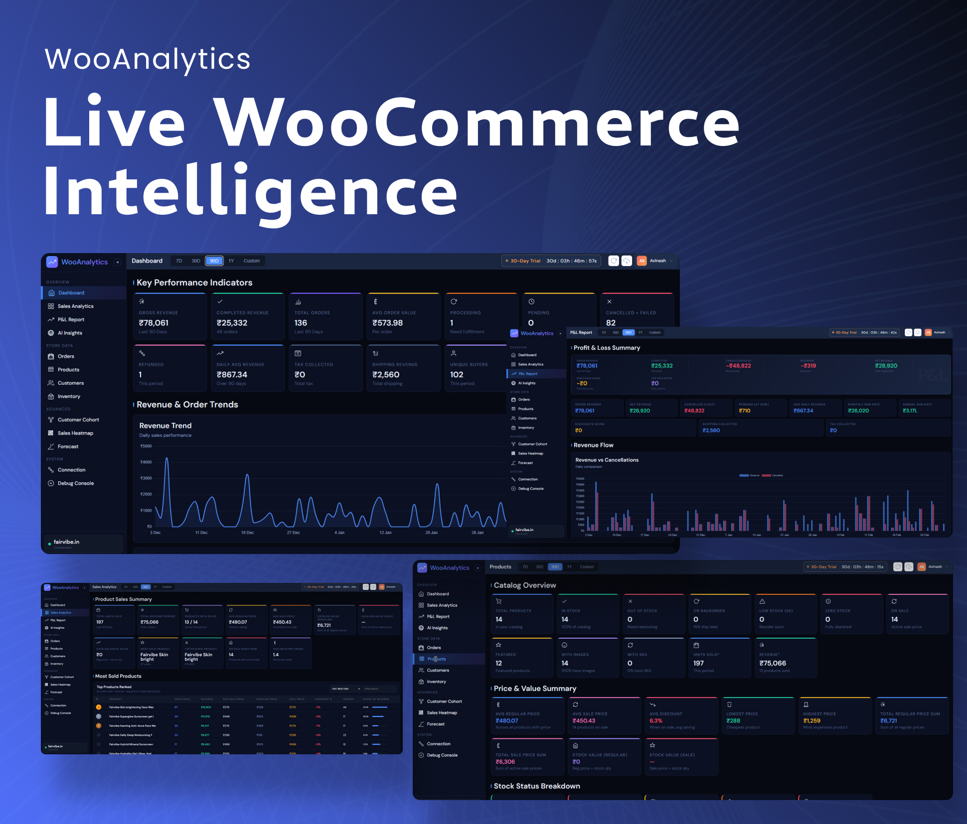 WooAnalytics - Live WooCommerce Intelligence